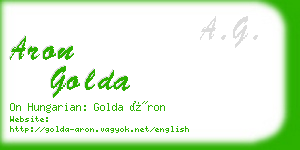 aron golda business card